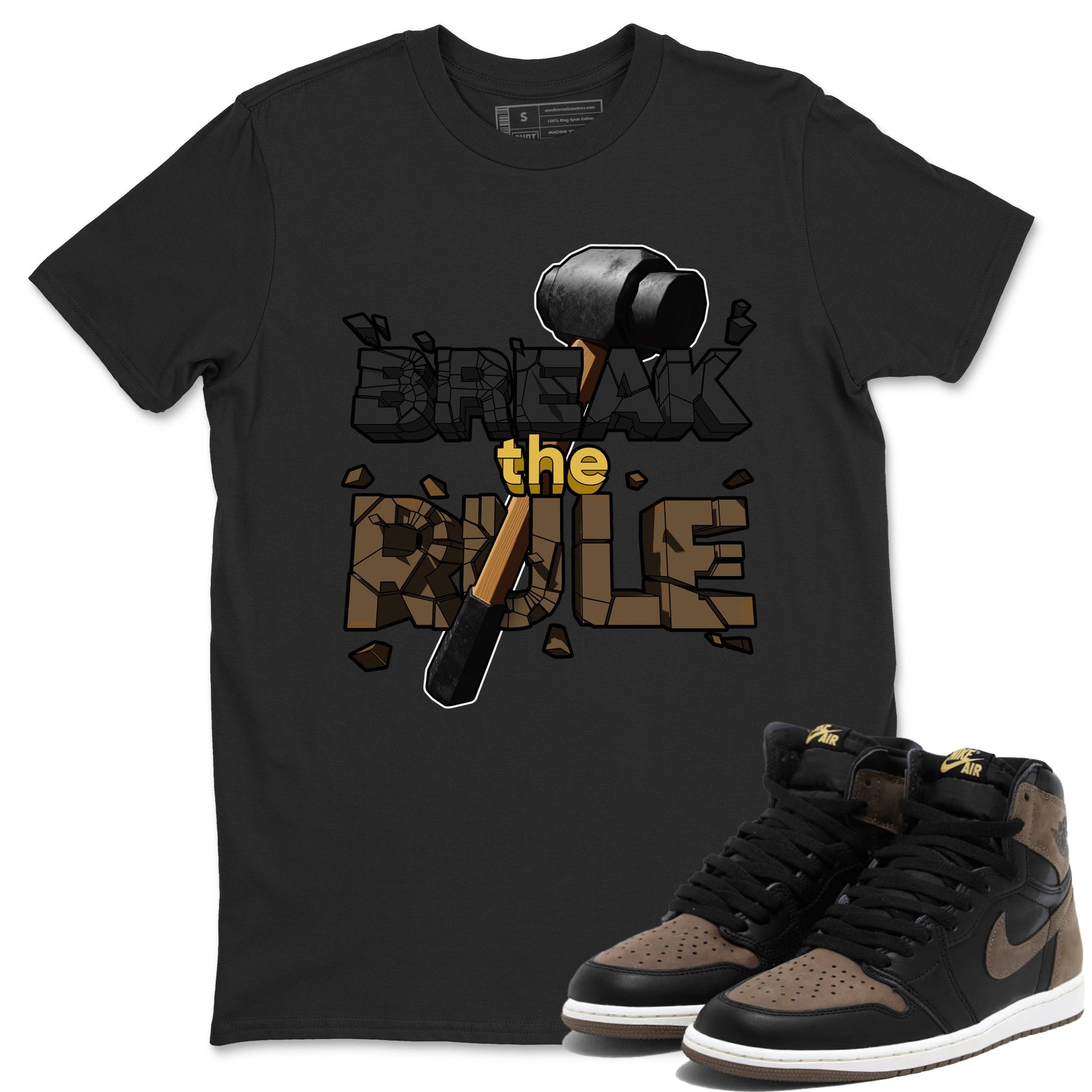 Air Jordan 1 Palomino shirt to match jordans Break The Rule sneaker tees AJ1 Palomino SNRT Sneaker Release Tees Unisex Black 1 T-Shirt