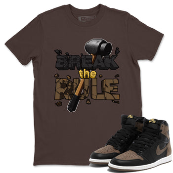 Air Jordan 1 Palomino shirt to match jordans Break The Rule sneaker tees AJ1 Palomino SNRT Sneaker Release Tees Unisex Dark Chocolate 1 T-Shirt