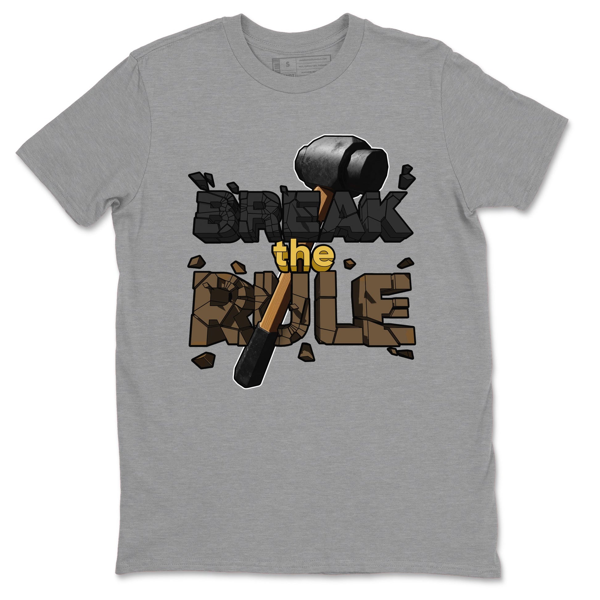 Air Jordan 1 Palomino shirt to match jordans Break The Rule sneaker tees AJ1 Palomino SNRT Sneaker Release Tees Unisex Heather Grey 2 T-Shirt