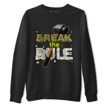 Air Jordan 1 Travis Scott Golf Olive shirt to match jordans Break The Rule sneaker tees AJ1 Travis Scott Golf Olive SNRT Sneaker Release Tees Unisex Black 2 T-Shirt