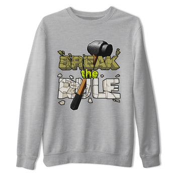 Air Jordan 1 Travis Scott Golf Olive shirt to match jordans Break The Rule sneaker tees AJ1 Travis Scott Golf Olive SNRT Sneaker Release Tees Unisex Heather Grey 2 T-Shirt