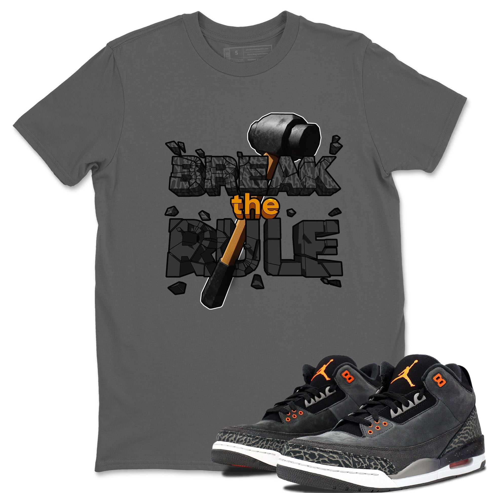Air Jordan 3 Fear shirt to match jordans Break The Rule sneaker tees AJ3 Fear SNRT Sneaker Release Tees Unisex Cool Grey 1 T-Shirt