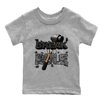 Air Jordan 3 Off Noir shirt to match jordans Break The Rule sneaker tees AJ3 Off Noir SNRT Sneaker Release Tees Baby Toddler Heather Grey 2 T-Shirt