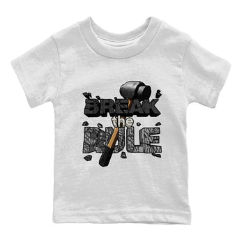 Air Jordan 3 Off Noir shirt to match jordans Break The Rule sneaker tees AJ3 Off Noir SNRT Sneaker Release Tees Baby Toddler White 2 T-Shirt