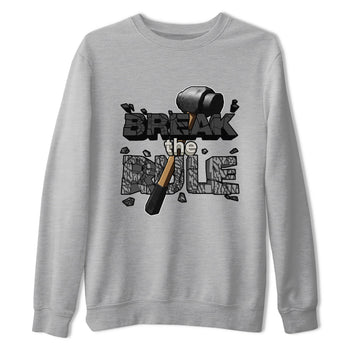 Air Jordan 3 Off Noir shirt to match jordans Break The Rule sneaker tees AJ3 Off Noir SNRT Sneaker Release Tees Unisex Heather Grey 2 T-Shirt