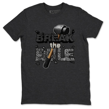Air Jordan 3 Off Noir shirt to match jordans Break The Rule sneaker tees AJ3 Off Noir SNRT Sneaker Release Tees Unisex Charcoal Heather 2 T-Shirt