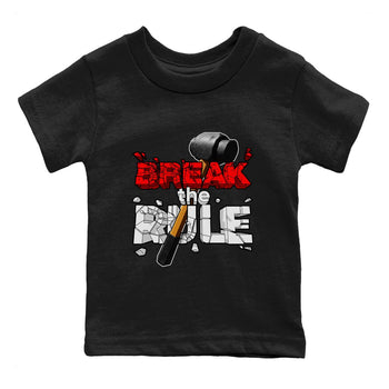 Air Jordan 4 Red Cement shirt to match jordans Break The Rule sneaker tees AJ4 Red Cement SNRT Sneaker Release Tees Baby Toddler Black 2 T-Shirt