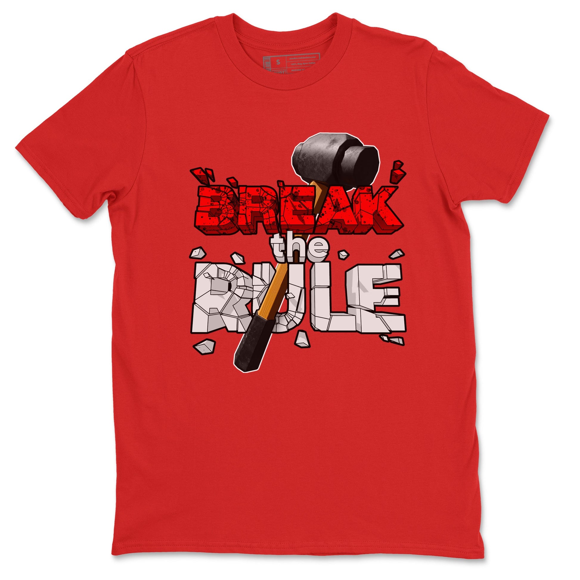 Air Jordan 4 Red Cement shirt to match jordans Break The Rule sneaker tees AJ4 Red Cement SNRT Sneaker Release Tees Unisex Red 2 T-Shirt