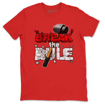 Air Jordan 4 Red Cement shirt to match jordans Break The Rule sneaker tees AJ4 Red Cement SNRT Sneaker Release Tees Unisex Red 2 T-Shirt