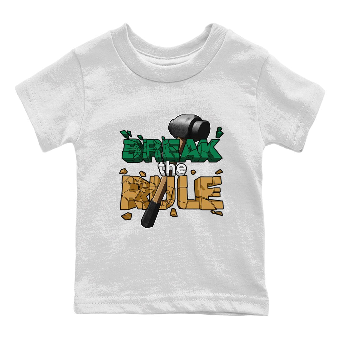 Samba Collegiate Green Gum shirt to match jordans Break The Rule sneaker tees Adidas Green Gum SNRT Sneaker Release Tees Baby Toddler White 2 T-Shirt