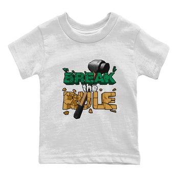 Samba Collegiate Green Gum shirt to match jordans Break The Rule sneaker tees Adidas Green Gum SNRT Sneaker Release Tees Baby Toddler White 2 T-Shirt