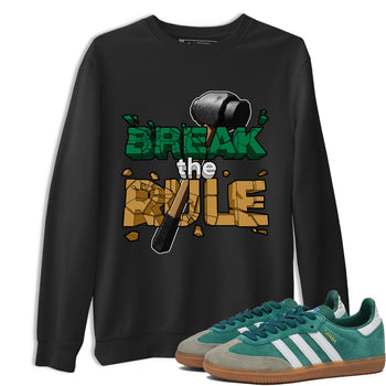 Samba Collegiate Green Gum shirt to match jordans Break The Rule sneaker tees Adidas Green Gum SNRT Sneaker Release Tees Unisex Black 1 T-Shirt