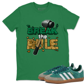 Samba Collegiate Green Gum shirt to match jordans Break The Rule sneaker tees Adidas Green Gum SNRT Sneaker Release Tees Unisex Kelly Green 1 T-Shirt