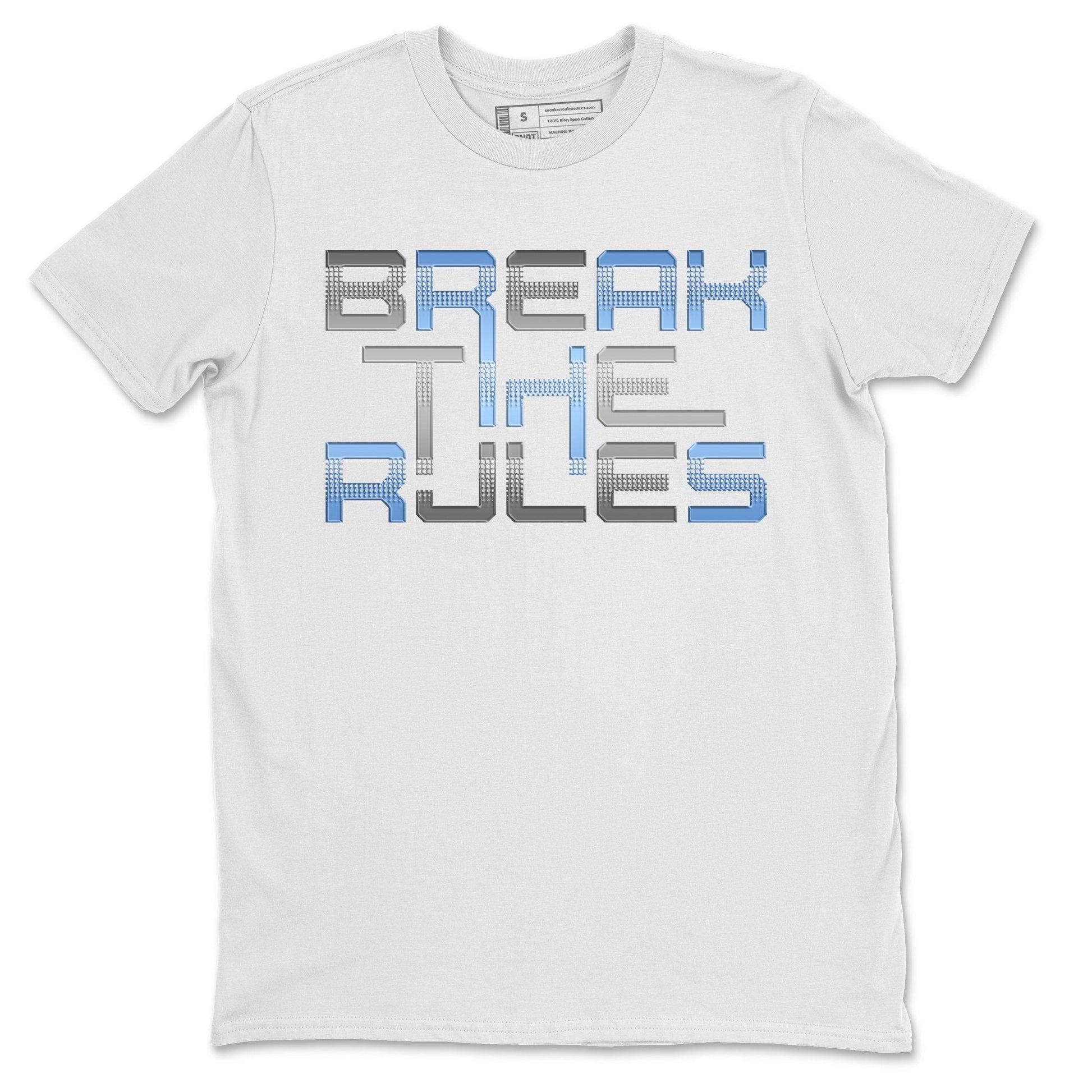 Jordan 4 University Blue Sneaker Match Tees Break The Rules Sneaker Tees Jordan 4 University Blue Sneaker Release Tees Unisex Shirts