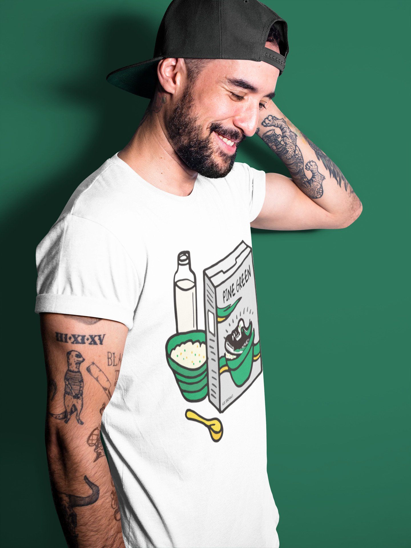 Jordan 3 Pine Green Sneaker Match Tees Breakfast Cereal Sneaker Tees Jordan 3 Pine Green Sneaker Release Tees Unisex Shirts