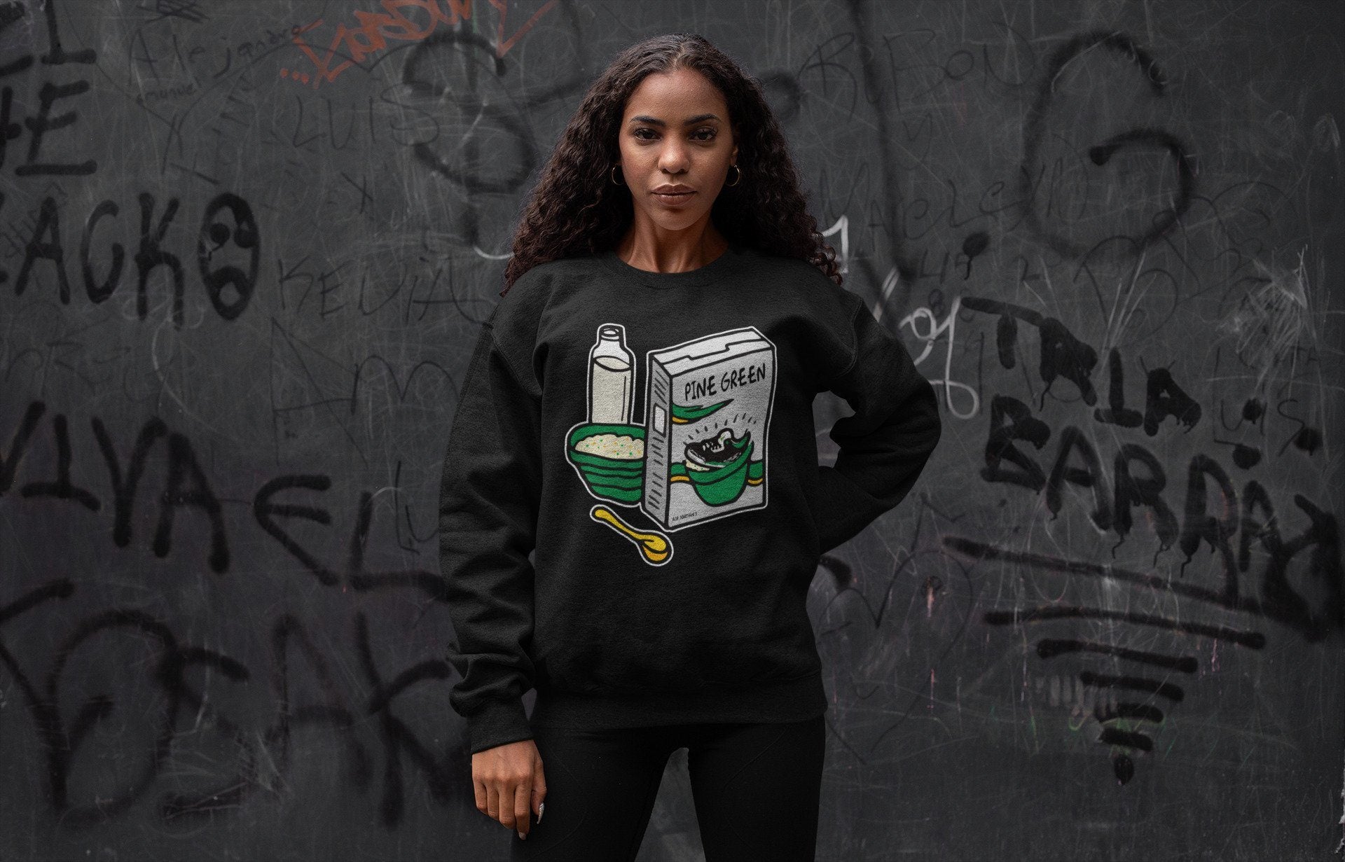 Jordan 3 Pine Green Sneaker Match Tees Breakfast Cereal Sneaker Tees Jordan 3 Pine Green Sneaker Release Tees Unisex Shirts