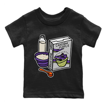 Jordan 4 Canyon Purple Sneaker Match Tees Breakfast Cereal Sneaker Tees Jordan 4 Canyon Purple Sneaker Release Tees Kids Shirts