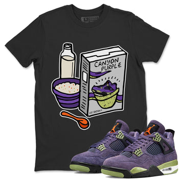 Jordan 4 Canyon Purple Sneaker Match Tees Breakfast Cereal Sneaker Tees Jordan 4 Canyon Purple Sneaker Release Tees Unisex Shirts