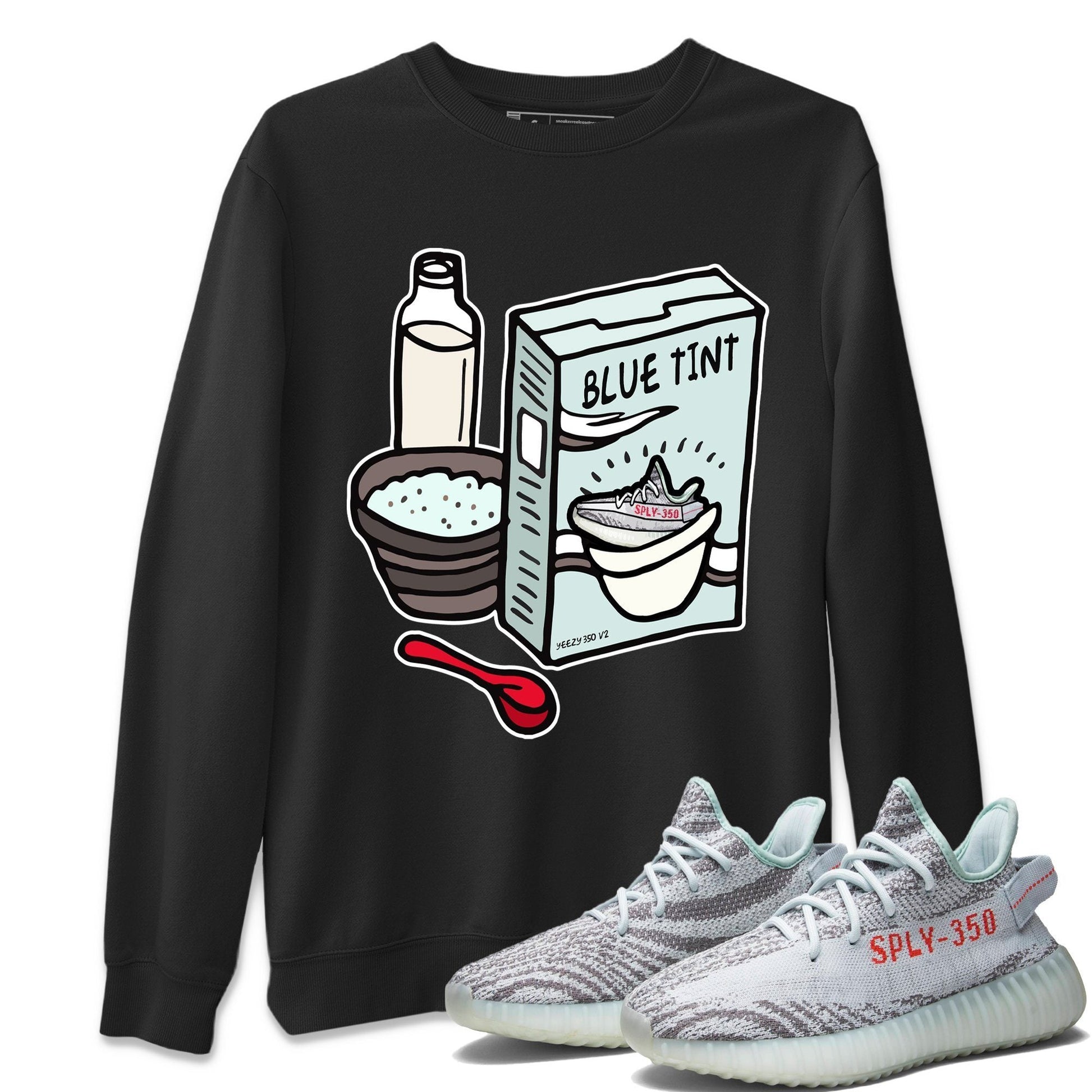 Yeezy 350 Blue Tint Sneaker Match Tees Breakfast Cereal Sneaker Tees Yeezy 350 Blue Tint Sneaker Release Tees Unisex Shirts