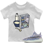 Yeezy 350 MX Blue Sneaker Match Tees Breakfast Cereal Sneaker Tees Yeezy 350 MX Blue Sneaker Release Tees Kids Shirts