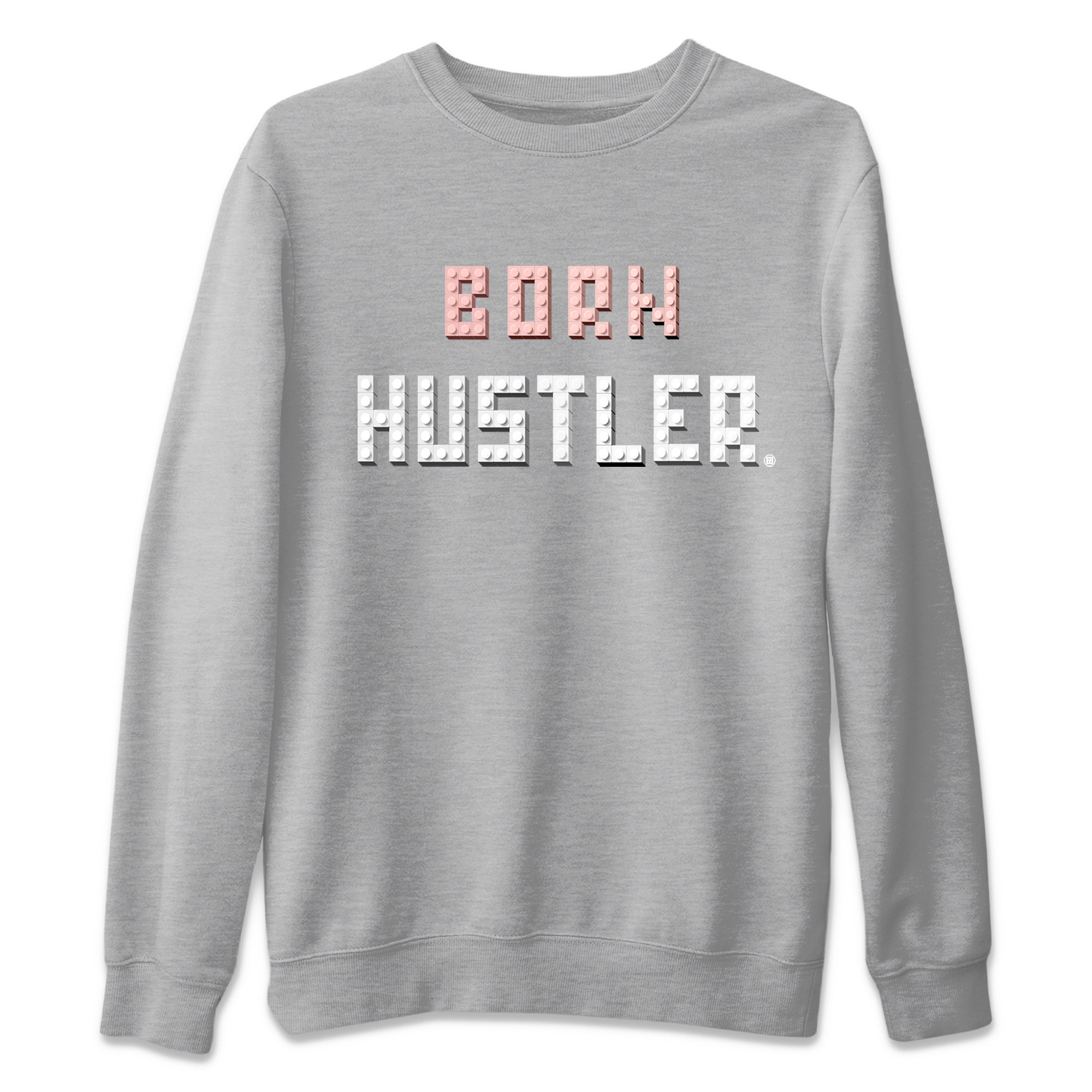 Air Jordan 1 Washed Pink Sneaker Match Tees Brick Born Hustler t shirt Air Jordan 1 WMNS Washed Pink Sneaker Shirt Unisex Shirts Heather Grey 2
