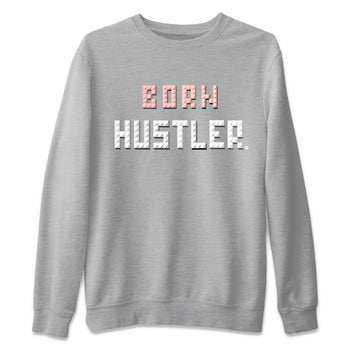 Air Jordan 1 Washed Pink Sneaker Match Tees Brick Born Hustler t shirt Air Jordan 1 WMNS Washed Pink Sneaker Shirt Unisex Shirts Heather Grey 2
