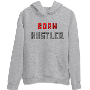 Air Jordan 13 Black Flint Sneaker Match Tees Brick Born Hustler t shirt Air Jordan 13 Retro Black Flint Sneaker Tees Unisex Shirts Heather Grey 2