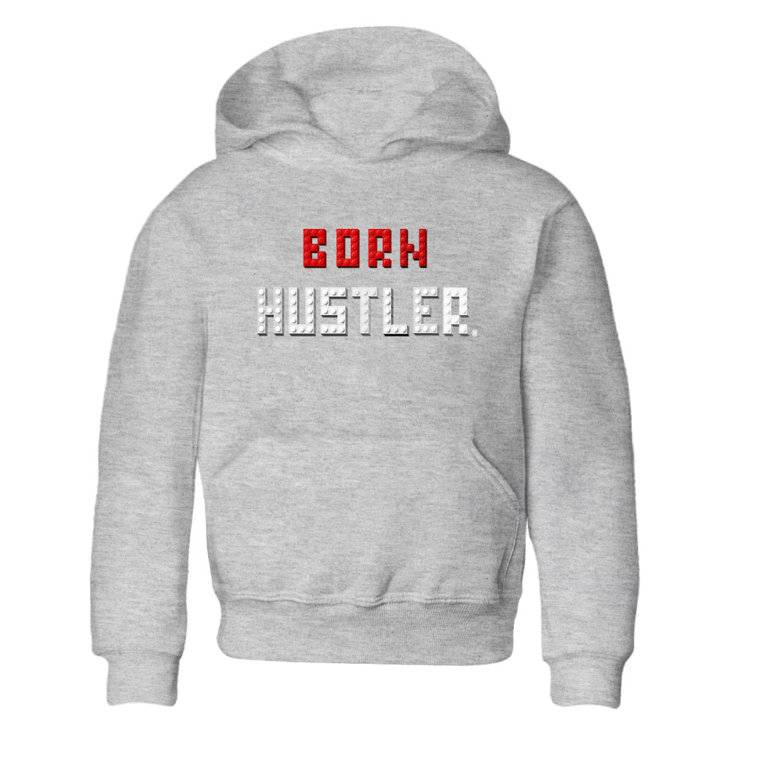 Air Jordan 13 Black Flint Sneaker Match Tees Brick Born Hustler t shirt Air Jordan 13 Retro Black Flint Sneaker Tees Kids Shirts Heather Grey 2