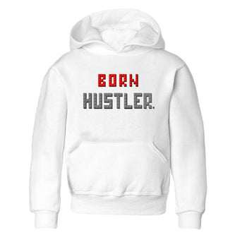 Air Jordan 13 Black Flint Sneaker Match Tees Brick Born Hustler t shirt Air Jordan 13 Retro Black Flint Sneaker Tees Kids Shirts White 2