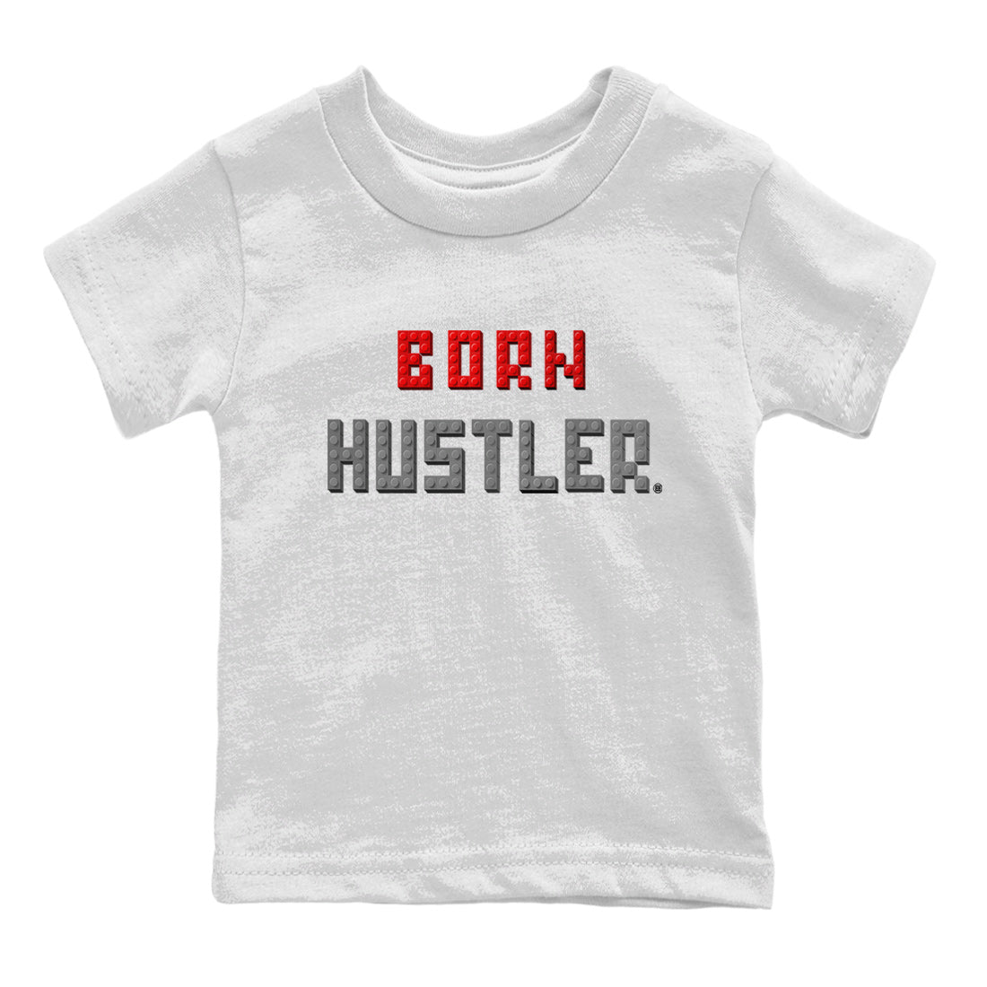 Air Jordan 13 Black Flint Sneaker Match Tees Brick Born Hustler t shirt Air Jordan 13 Retro Black Flint Sneaker Tees Kids Shirts White 2