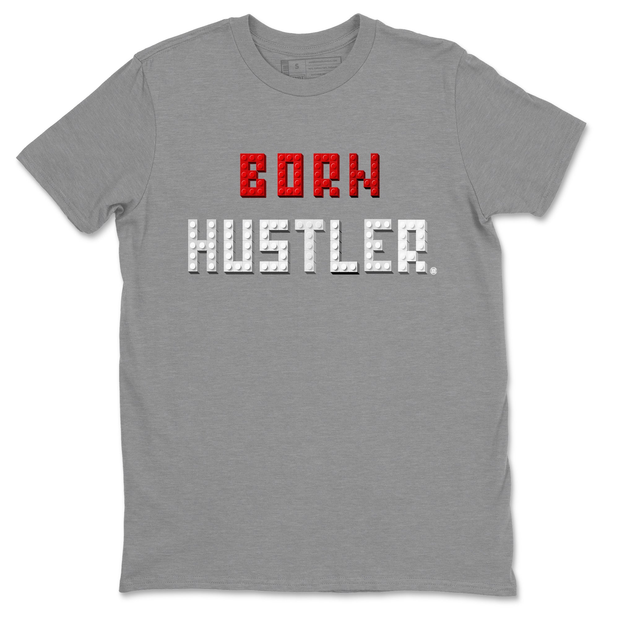 Air Jordan 13 Black Flint Sneaker Match Tees Brick Born Hustler t shirt Air Jordan 13 Retro Black Flint Sneaker Tees Unisex Shirts Heather Grey 2