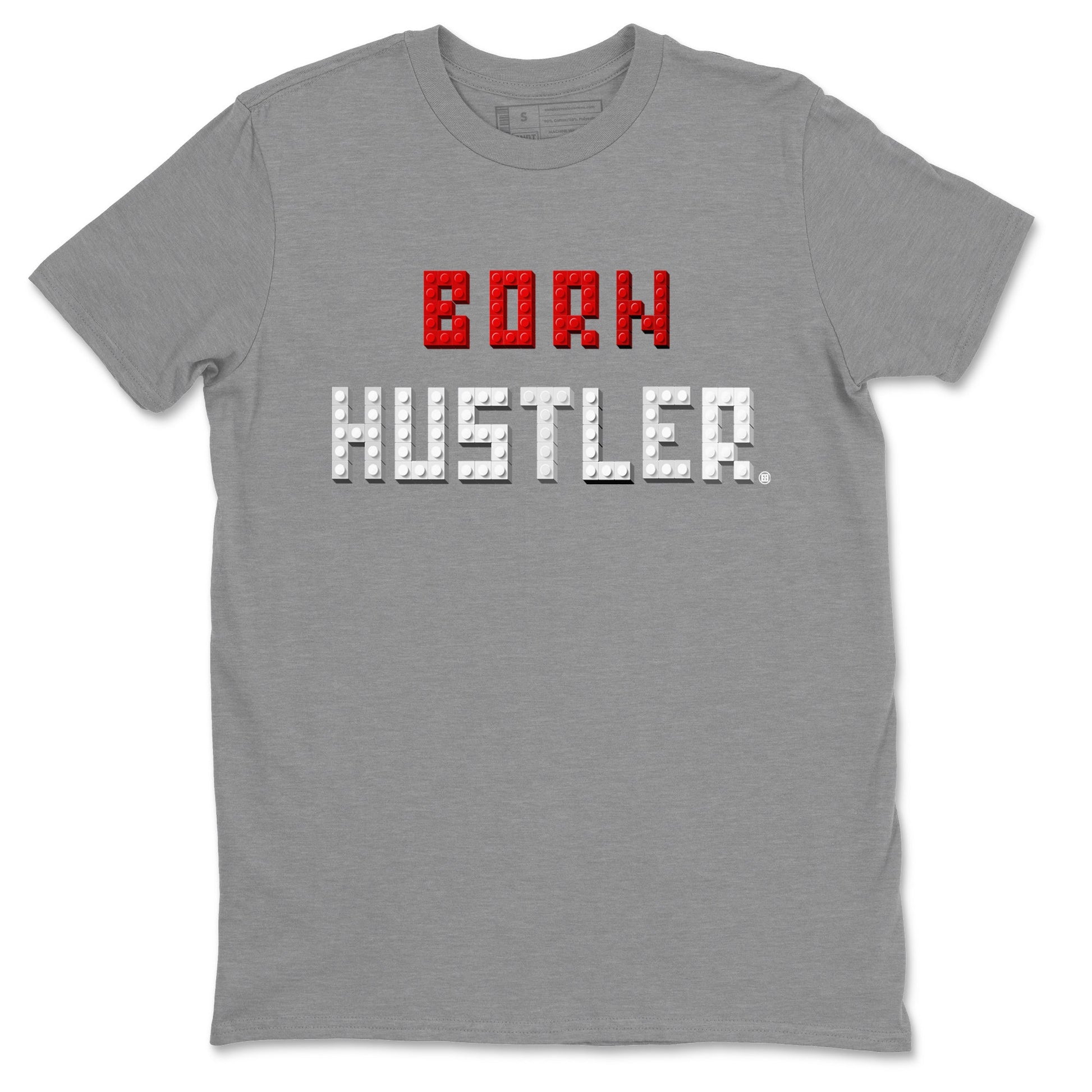 Air Jordan 13 Black Flint Sneaker Match Tees Brick Born Hustler t shirt Air Jordan 13 Retro Black Flint Sneaker Tees Unisex Shirts Heather Grey 2
