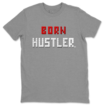 Air Jordan 13 Black Flint Sneaker Match Tees Brick Born Hustler t shirt Air Jordan 13 Retro Black Flint Sneaker Tees Unisex Shirts Heather Grey 2