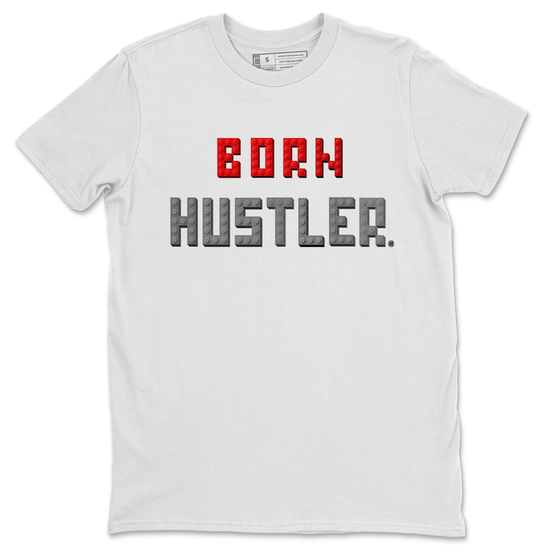 Air Jordan 13 Black Flint Sneaker Match Tees Brick Born Hustler t shirt Air Jordan 13 Retro Black Flint Sneaker Tees Unisex Shirts White 2