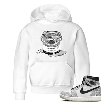 Jordan 1 White Cement Sneaker Match Tees Bucket Sneaker Tees Jordan 1 White Cement Sneaker Release Tees Kids Shirts