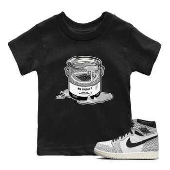 Jordan 1 White Cement Sneaker Match Tees Bucket Sneaker Tees Jordan 1 White Cement Sneaker Release Tees Kids Shirts