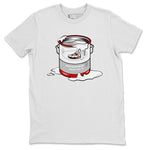 Air Jordan 4 Red Cement Sneaker Match Tees Bucket Sneaker Tees Air Jordan 4 Retro Red Cement SNRT Sneaker Release Tees Unisex Shirts White 2