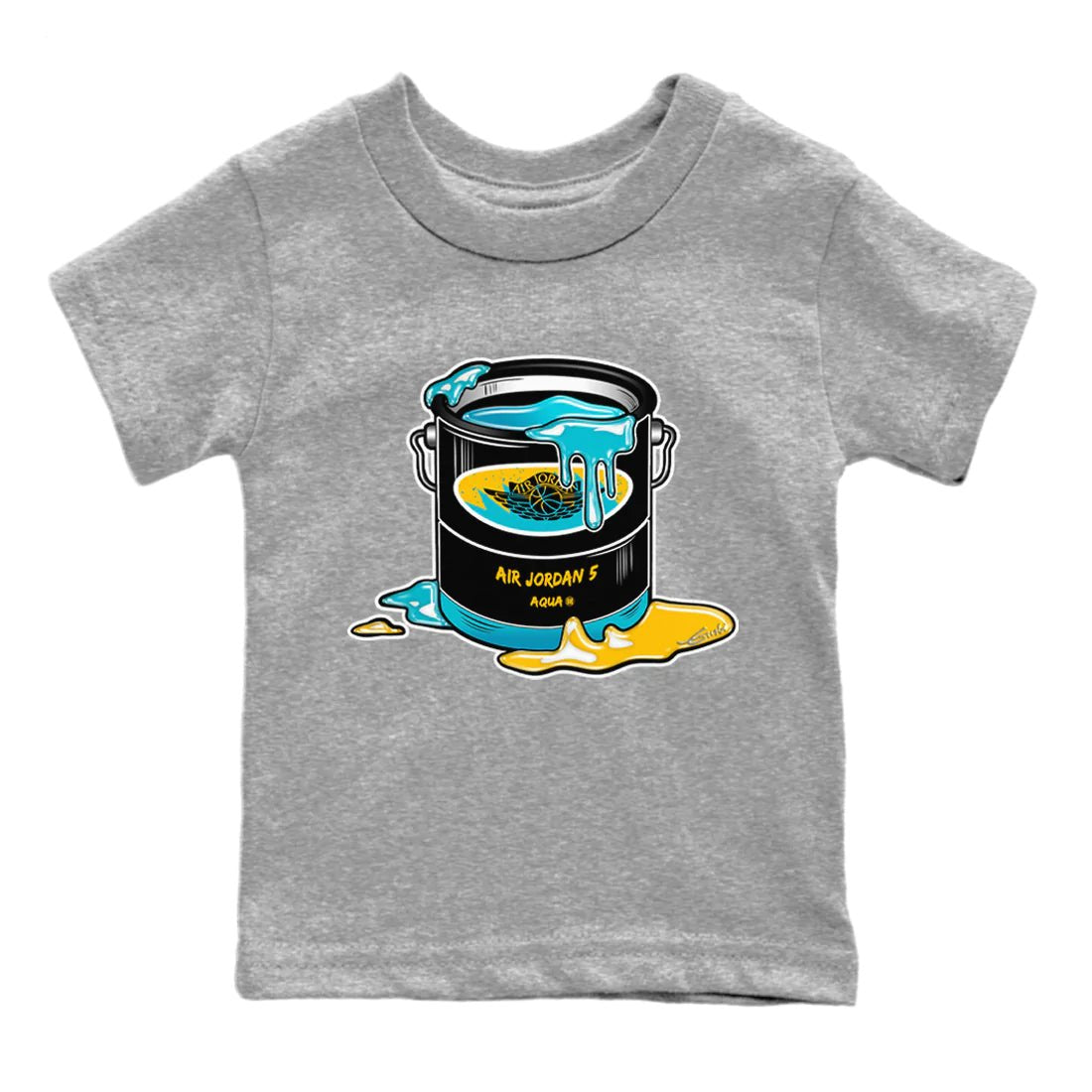 Jordan 5 Aqua Sneaker Match Tees Bucket Sneaker Tees Jordan 5 Aqua Sneaker Release Tees Kids Shirts
