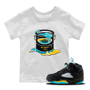 Jordan 5 Aqua Sneaker Match Tees Bucket Sneaker Tees Jordan 5 Aqua Sneaker Release Tees Kids Shirts