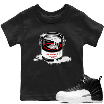 Jordan 12 Playoffs Sneaker Match Tees Bucket Sneaker Tees Jordan 12 Playoffs Sneaker Release Tees Kids Shirts