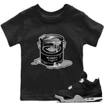 Jordan 4 Black Canvas Sneaker Match Tees Bucket Sneaker Tees Jordan 4 Black Canvas Sneaker Release Tees Kids Shirts