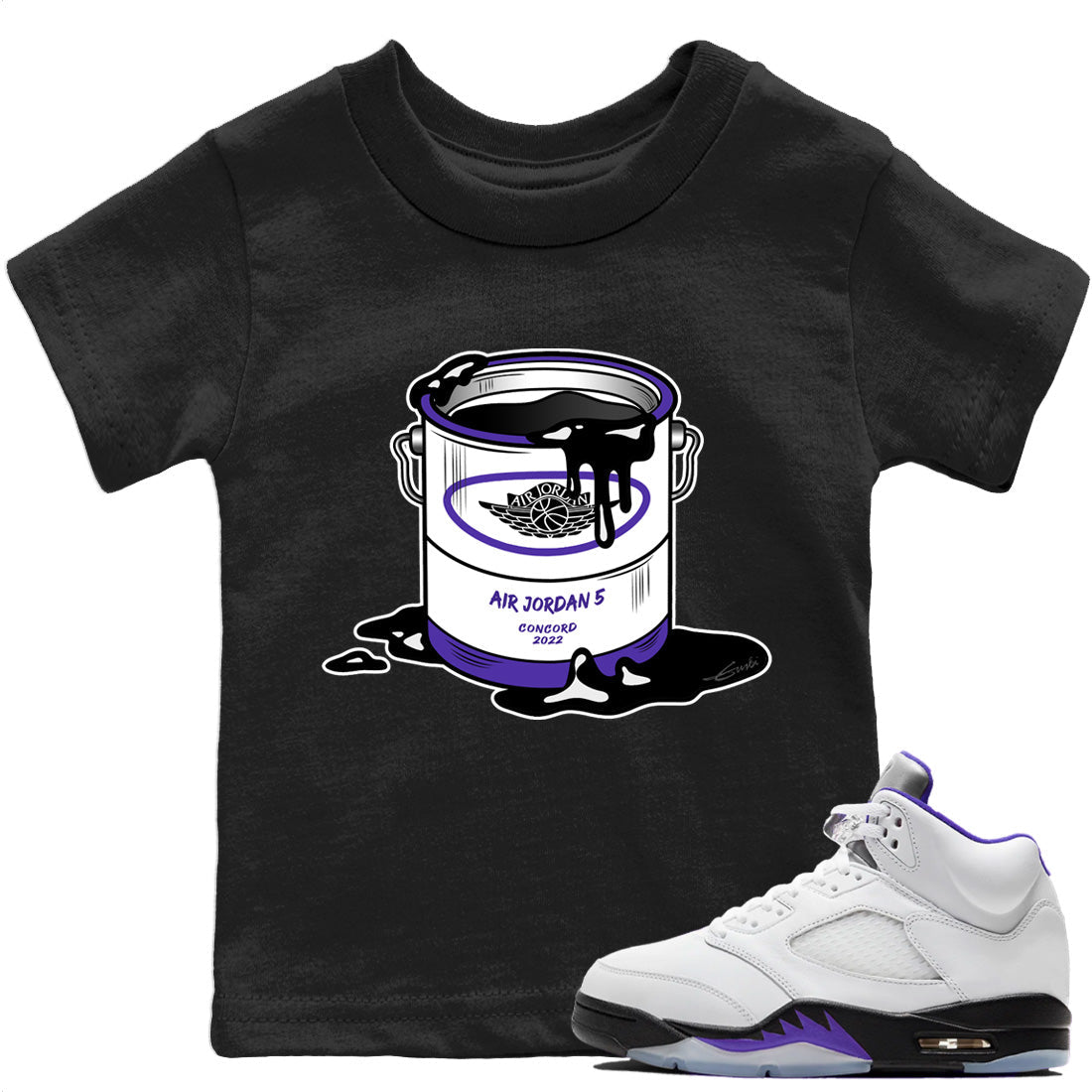 Jordan 5 Concord Sneaker Match Tees Bucket Sneaker Tees Jordan 5 Concord Sneaker Release Tees Kids Shirts