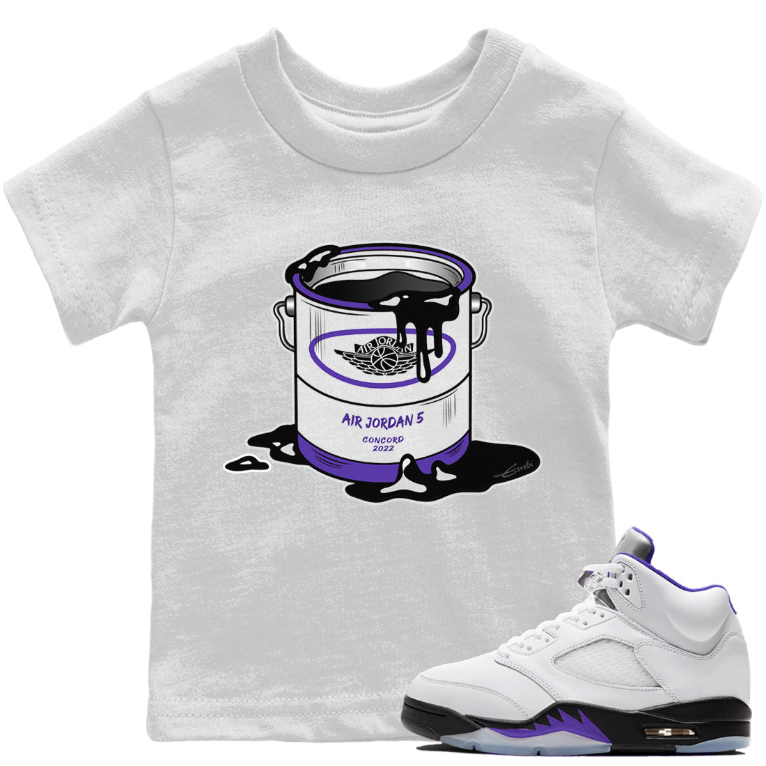 Jordan 5 Concord Sneaker Match Tees Bucket Sneaker Tees Jordan 5 Concord Sneaker Release Tees Kids Shirts