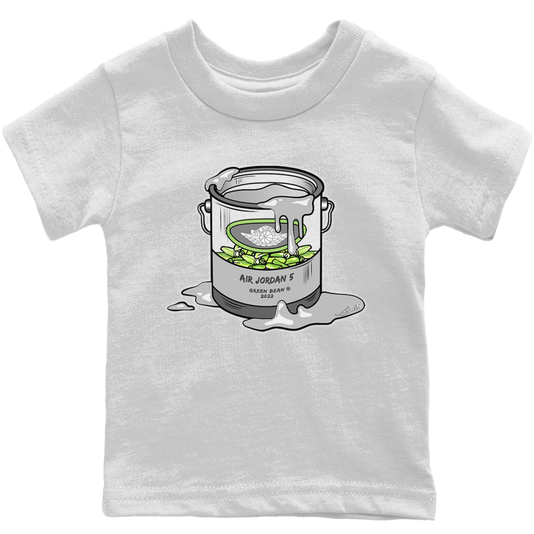 Jordan 5 Green Bean Sneaker Match Tees Bucket Sneaker Tees Jordan 5 Green Bean Sneaker Release Tees Kids Shirts