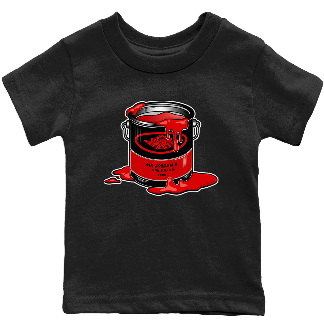 Jordan 9 Chile Red Sneaker Match Tees Bucket Sneaker Tees Jordan 9 Chile Red Sneaker Release Tees Kids Shirts