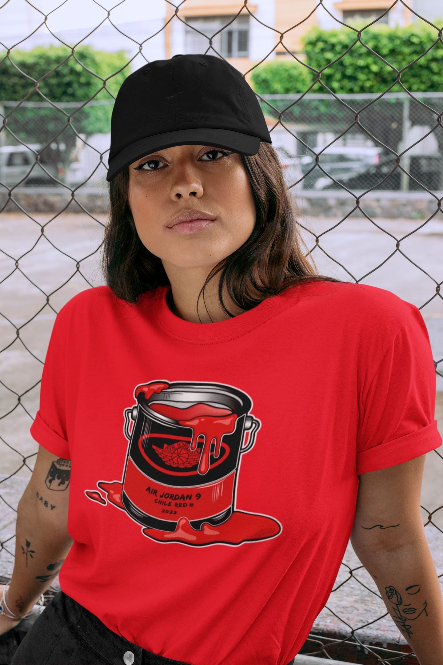 Jordan 9 Chile Red Sneaker Match Tees Bucket Sneaker Tees Jordan 9 Chile Red Sneaker Release Tees Unisex Shirts