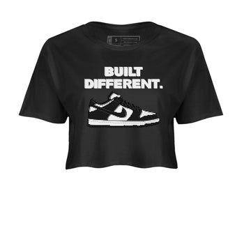 Dunk Low Panda Dunks Black White shirt to match jordans Built Different sneaker tees Dunk Panda SNRT Sneaker Tees Sneaker Matching Cotton Shirt Black 2 crop length shirt
