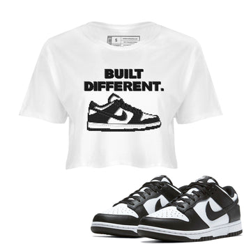 Dunk Low Panda Dunks Black White shirt to match jordans Built Different sneaker tees Dunk Panda SNRT Sneaker Tees Sneaker Matching Cotton Shirt White 1 crop length shirt