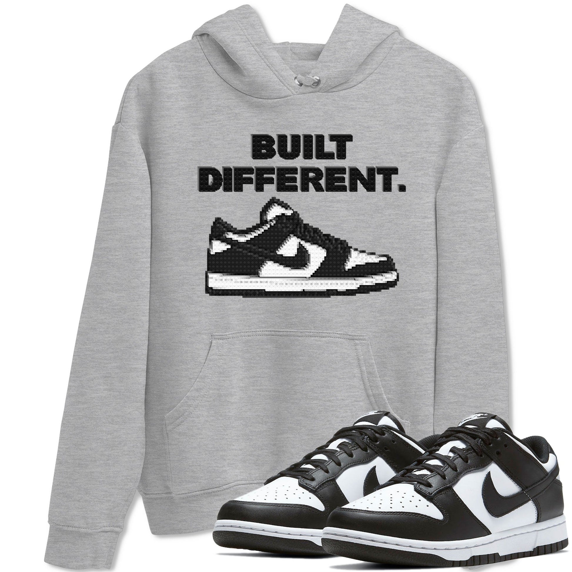 Dunk Low Panda Dunks Black White shirt to match jordans Built Different sneaker tees Dunk Panda SNRT Sneaker Tees Sneaker Matching Cotton Shirt unisex cotton Heather Grey 1 crew neck shirt