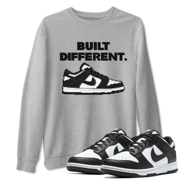 Dunk Low Panda Dunks Black White shirt to match jordans Built Different sneaker tees Dunk Panda SNRT Sneaker Tees Sneaker Matching Cotton Shirt unisex cotton Heather Grey 1 crew neck shirt